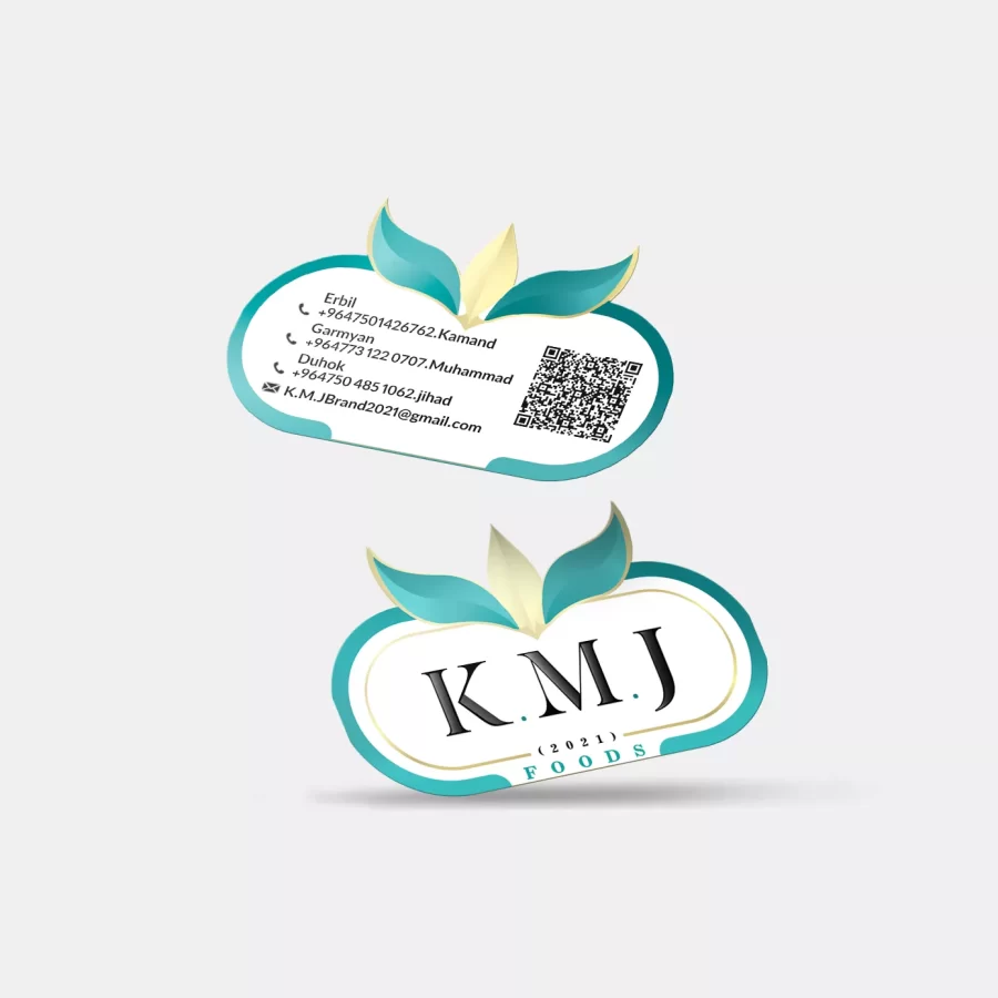 کارت ویزیت سلفون مات قالب دار